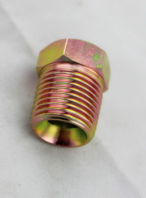 آداپتورهای رزوه NPT هیدرولیک زرد با روکش روی، کوپلینگ های هیدرولیک و لوازم جانبی